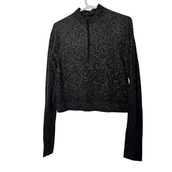 Lululemon Rest Less Cropped 1/2 Zip black tag size is missing is like small - Picture 12 of 12